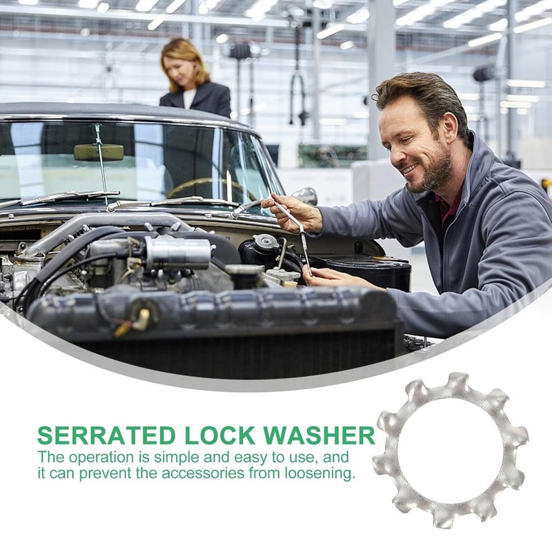 Stainless Steel External Serrated Lock Washers 280pcs Anti Loosening Fastener For Machinery - Image 3